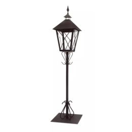 Lantern with Post 67"H Iron/Glass (Pack of 1)